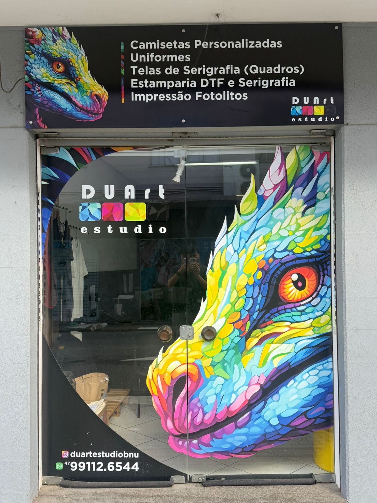 Fachada real da Duarte Studio em Blumenau
